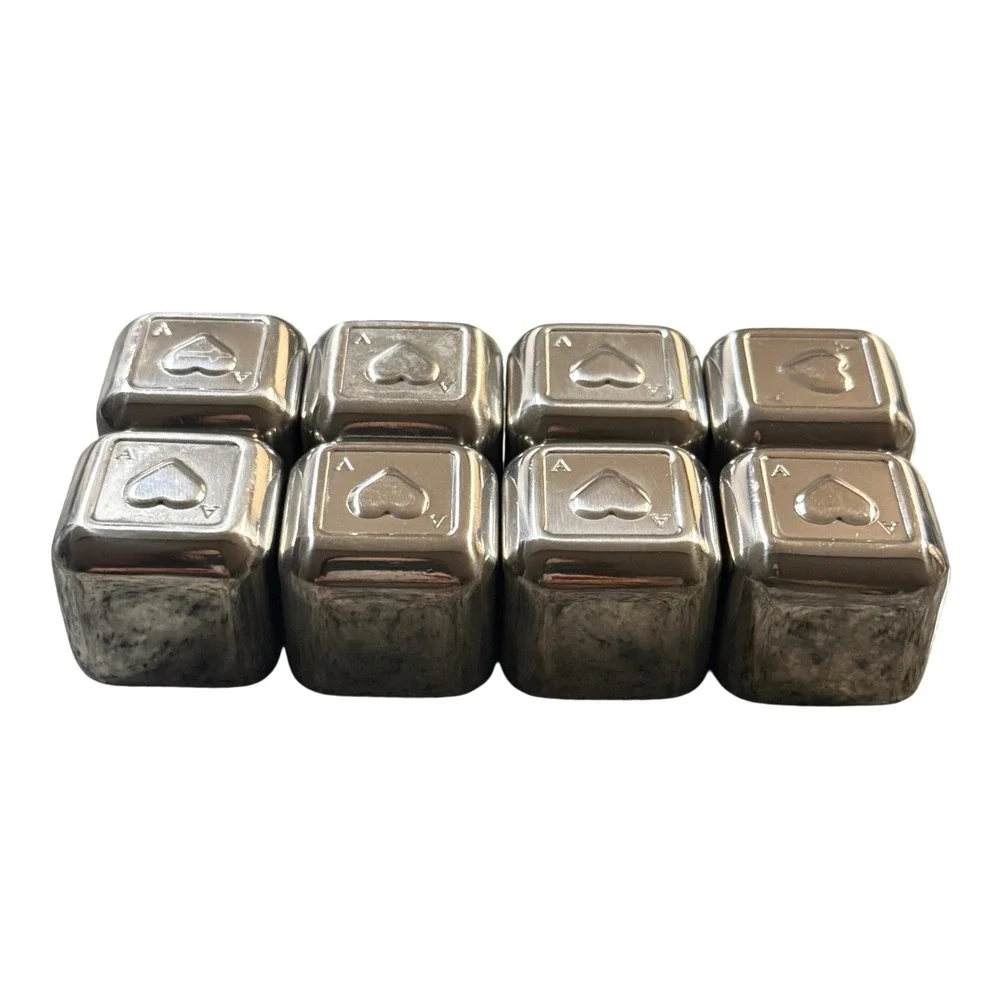 Stainless Steel Whiskey Stones Chilling Cube Reusable Ice Cubes Bar Accessories